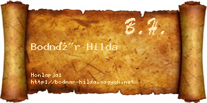 Bodnár Hilda névjegykártya