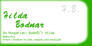 hilda bodnar business card